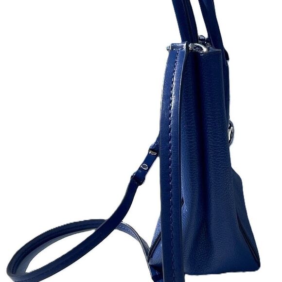 Michael Kors Leather Sapphire Small Mae Messenger Bag - Picture 7 of 12